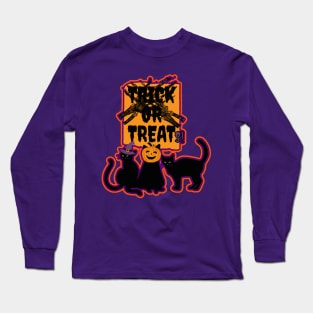 Trick or Treats Spooky Cats Long Sleeve T-Shirt